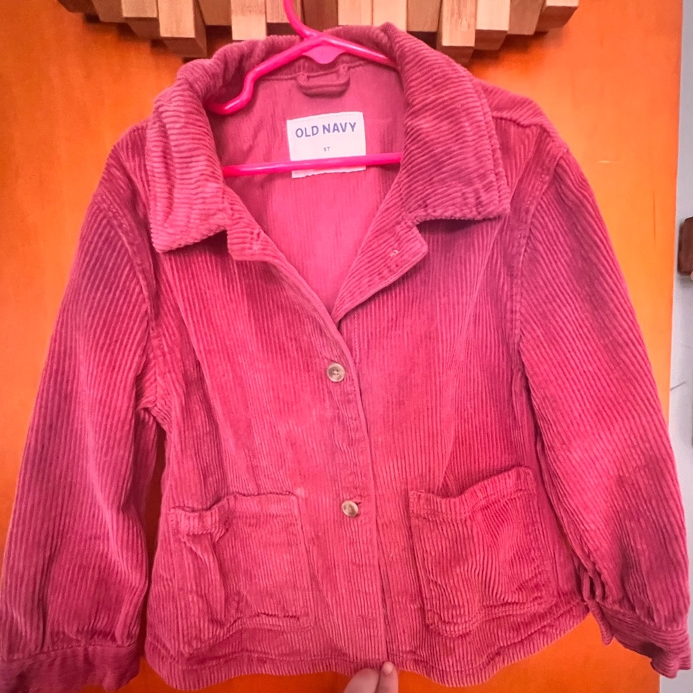 Old Navy mauve corduroy toddler shacket